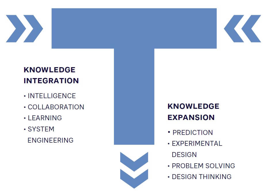 FIGURE 2: THE T-SHAPED POWER OF AI-EMPOWERED R&D